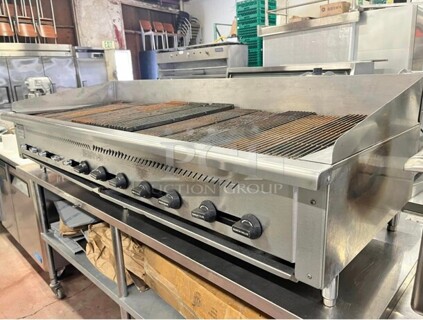 Fully Refurbished Rankin-Delux 72 inch Low Profile Heavy Duty Commercial Gas Charbroiler, Grill Working