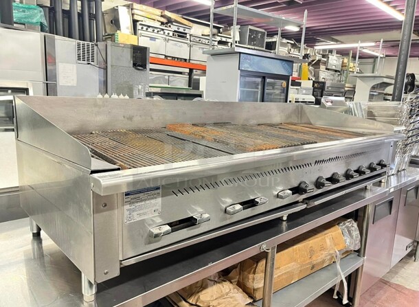 Fully Refurbished Rankin-Delux 72 inch Low Profile Heavy Duty Commercial Gas Charbroiler, Grill Working - Image 3 of 5