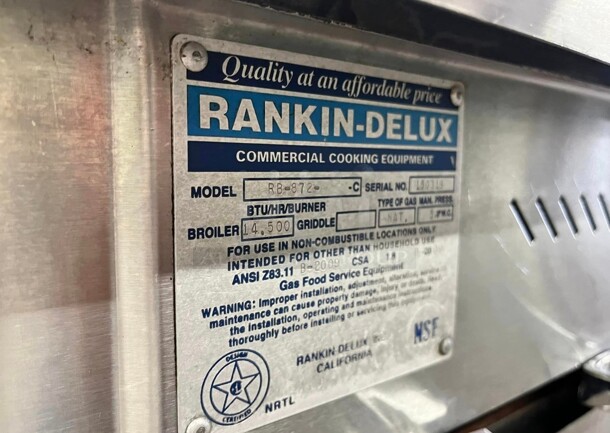 Fully Refurbished Rankin-Delux 72 inch Low Profile Heavy Duty Commercial Gas Charbroiler, Grill Working - Image 4 of 5