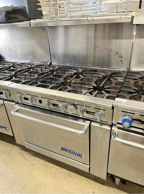 Fully Working Imperial IR-6 36 inch 6 Burner Gas Range w/ Standard Oven - Image 2 of 5