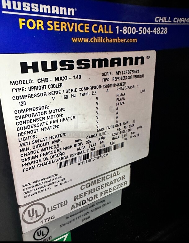Nice Hussmann Upright Counter Top Glass  Cooler 115 Volt Working - Image 4 of 6