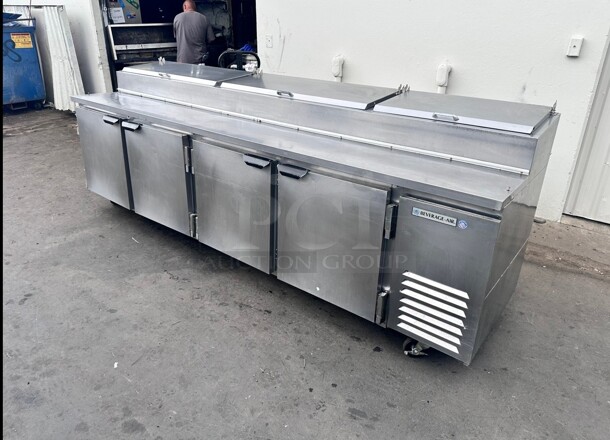 Excellent Condition Beverage Air DP119HC 119 inch Pizza Prep Table w/ Refrigerated Base, 115v Working - Image 7 of 7