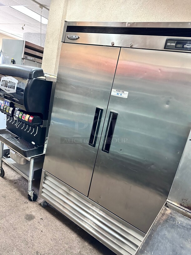 Turbo Air MSR-49 Super Deluxe 54 inch Top Mounted Solid Door Reach-In Refrigerator 115 Volt Working - Image 2 of 6