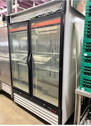 Late Model Maxx Cold 54 inch Double Glass Door Merchandiser Freezer 115 Volt Working