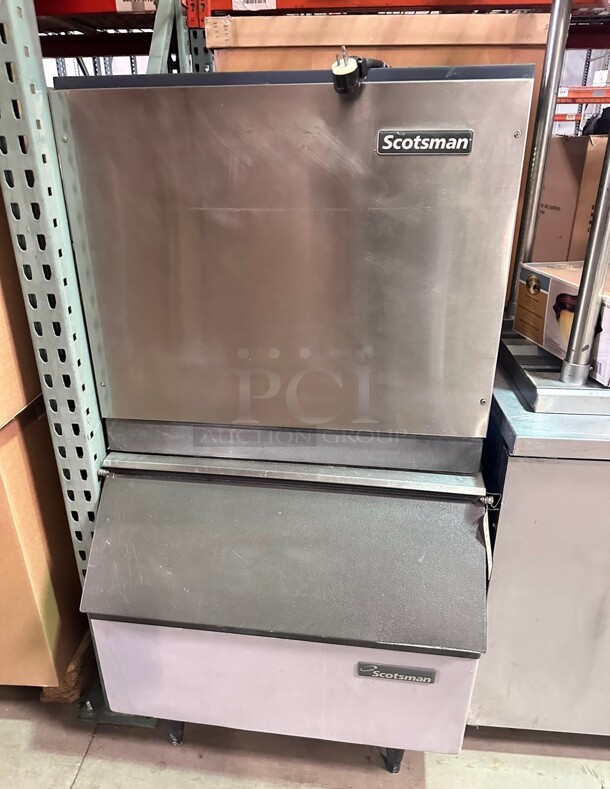 Nice Scotsman CME256 307 lb per day  Ice Machine Maker With Ice Bin 115 Volt Working - Image 2 of 8