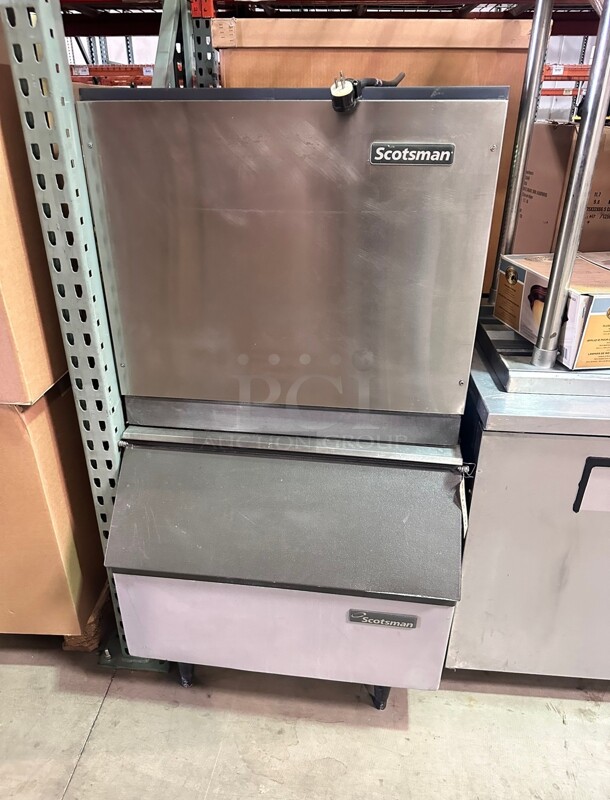 Nice Scotsman CME256 307 lb per day  Ice Machine Maker With Ice Bin 115 Volt Working - Image 3 of 8