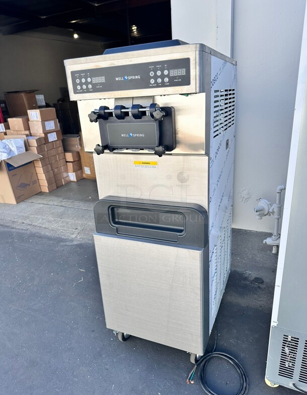 New In Sealed Box! Well Spring WIGG-100 Three Flavor Ice Cream Maker Soft Serve 220 Volt 1 Phase - Image 5 of 10