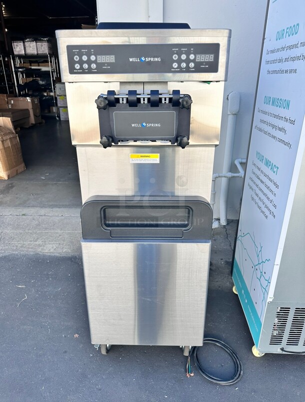 New In Sealed Box! Well Spring WIGG-100 Three Flavor Ice Cream Maker Soft Serve 220 Volt 1 Phase - Image 10 of 10