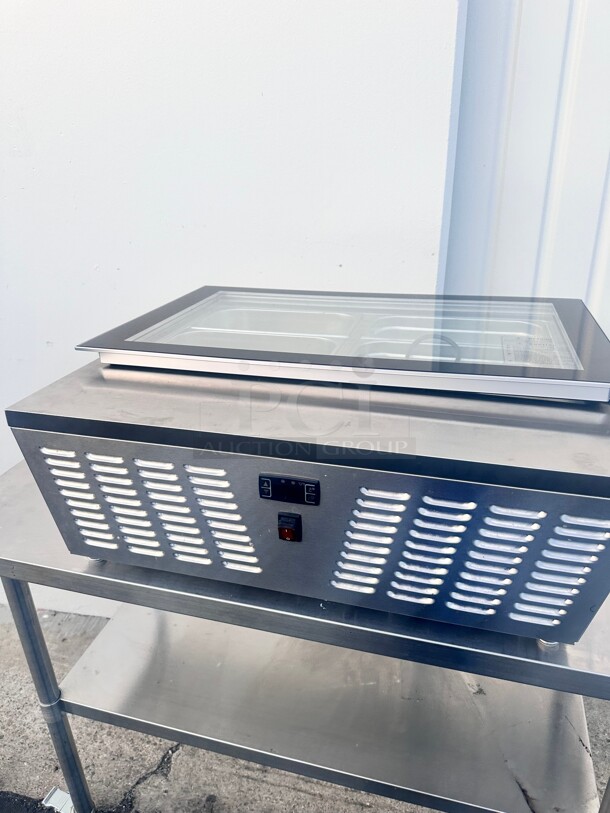New Cooler Depot NSF 4 pan Countertop Gelato Ice Cream Display DW-67L 115 Volt Working - Image 2 of 7