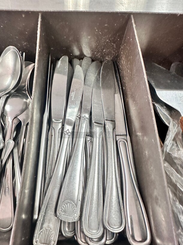 One Lot Of Misc Silverware spoons forks and knifes  - Image 3 of 7