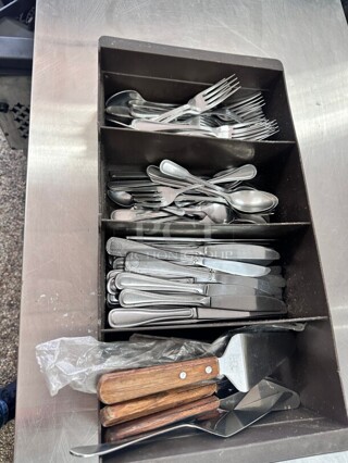 One Lot Of Misc Silverware spoons forks and knifes 
