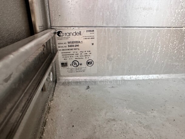 Excellent Condition Randell 9404-290-DW Undercounter Refrigerator 115 Volt Working - Image 4 of 4
