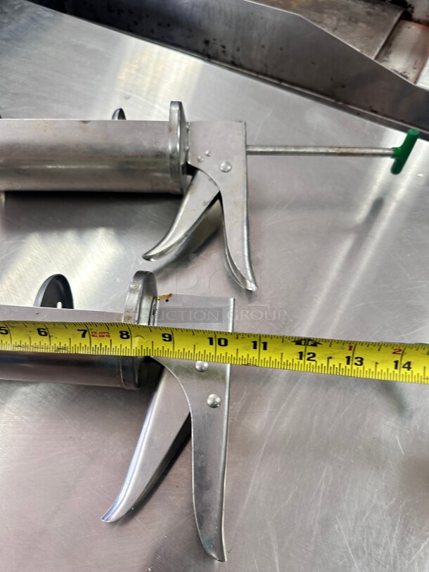 Choice 1/2, 1/3, and 2/3 oz. Adjustable Stainless Steel Sauce Gun / Dispenser - Image 2 of 7