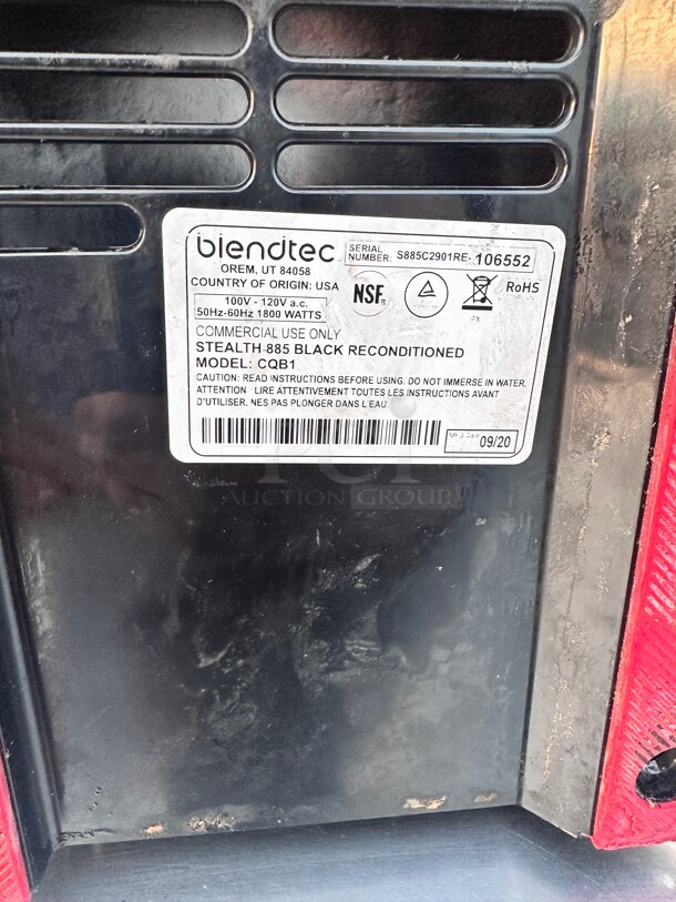 Excellent Condition Blendtec CQB1 Stealth Commercial Blender with Sound Enclosure 120V Working - Image 5 of 7