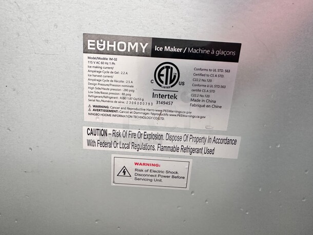 EUHOMY Commercial Ice Maker Machine, 100lbs/24H Under Counter ice Machine 115 Volt Working - Image 6 of 6
