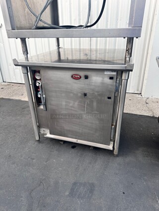 Excellent Condition FWE ETC-UA-4PH Undercounter  Mobile Heated Cabinet w/ (4) Pan Capacity, 120v Working