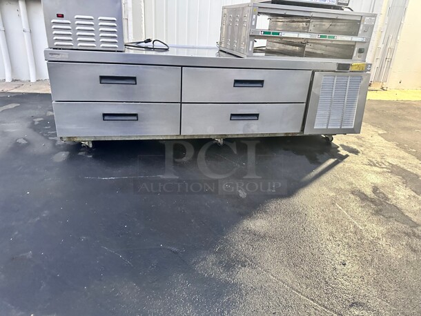 Excellent Condition Delfield F2973CP 73 inch Chef Base w/ (4) Drawers - 115v Working - Image 2 of 5