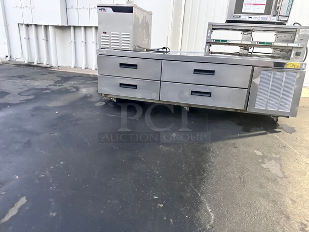 Excellent Condition Delfield F2973CP 73 inch Chef Base w/ (4) Drawers - 115v Working - Image 3 of 5