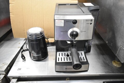 IN ORIGINAL BOX! EspressoWorks AEW-1000 All-In-One Espresso Machine with Milk Frother. 120 Volts, 1 Phase. 