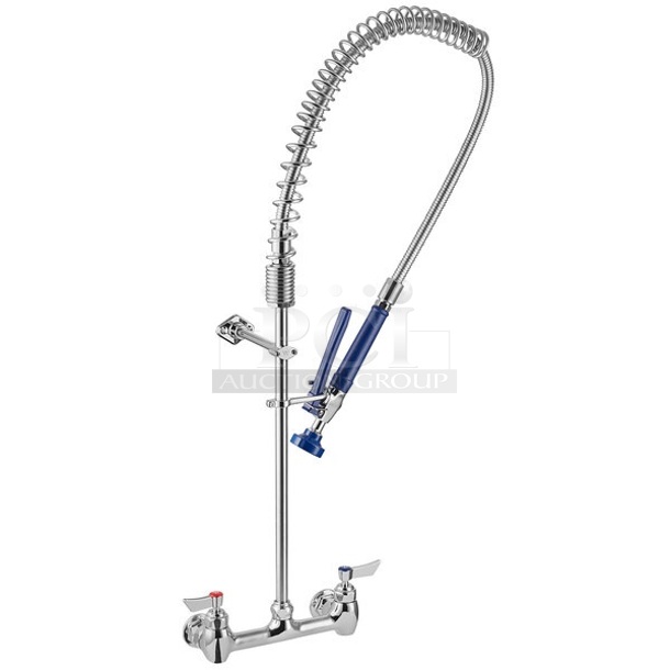 BRAND NEW SCRATCH AND DENT! Waterloo 750PRW8X 1.15 GPM Wall-Mounted Pre-Rinse Faucet with 8" Centers - Image 1 of 2