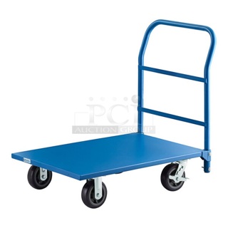 BRAND NEW SCRATCH AND DENT! Lavex 257SPT243620 24" x 36" Blue Steel Platform Truck - 2000 lb. Capacity. May Be Missing Pieces.