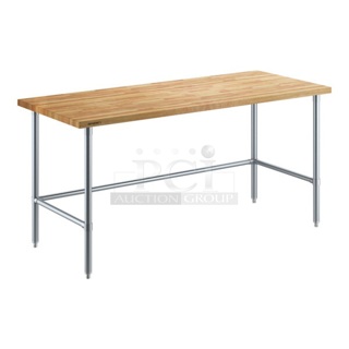 BRAND NEW SCRATCH AND DENT! Regency 600WTOB3072G 30" x 72" Wooden Butcher Block Tabletop. No Under Shelf or Legs. 