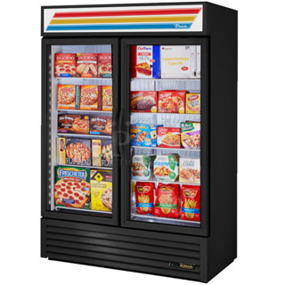 BRAND NEW SCRATCH AND DENT! 2024 True GDM-49F-HC Metal Commercial 2 Door Reach In Freezer Merchandiser w/ Poly Coated Racks. 115 Volts, 1 Phase. Tested and Working!
