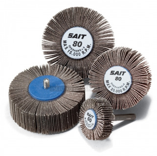 Box of 10 BRAND NEW! United Abrasives SAIT 70081 3" Die Grinder Flap Wheel - 80 Grit Metal