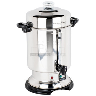 2 BRAND NEW SCRATCH AND DENT! Hamilton Beach D50065 Stainless Steel 60 Cup (318 oz.) Stainless Steel Commercial Coffee Urn / Percolator. 2 Times Your Bid!