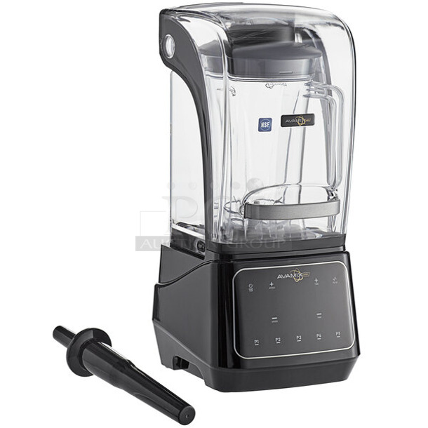 BRAND NEW SCRATCH AND DENT! AvaMix 928HBX2000 64 oz. 3 1/2 hp Programmable Commercial Blender with Touchpad and Sound Enclosure. 120 Volts, 1 Phase. Tested and Working! - Image 1 of 4