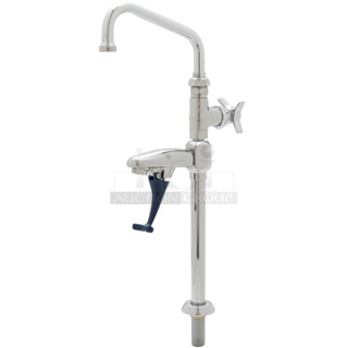 BRAND NEW SCRATCH AND DENT! T&S B-1225 Deck Mounted Combination Glass and Pitcher Filler with 6" Swing Nozzle - 1/2" NPT Male Inlet