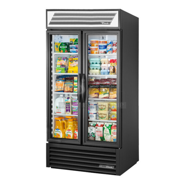 BRAND NEW SCRATCH AND DENT! 2024 True GDM-35-HC Metal Commercial 2 Door Reach In Cooler Merchandiser w/ Poly Coated Racks. 115 Volts, 1 Phase. Tested and Working! - Image 1 of 5