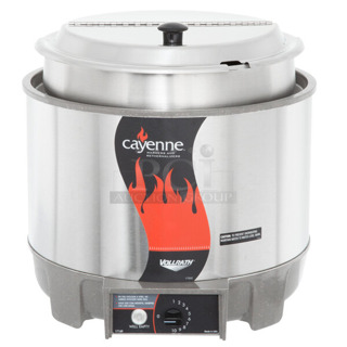 BRAND NEW SCRATCH AND DENT! Vollrath 72009 Cayenne 11 Qt. Round "Heat 'n Serve" Rethermalizer / Warmer Package with Inset and Cover. 120 Volts, 1 Phase. Tested and Working!