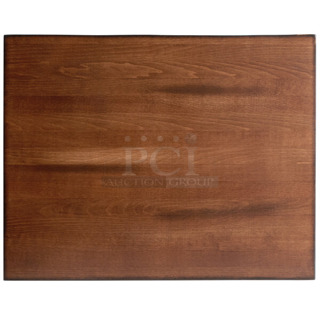 PALLET LOT of 8 BRAND NEW Lancaster Table & Seating Tables; 3492430ANTWA Industrial 24" x 30" Solid Wood Live Edge Table Top with Antique Walnut Finish, 164TCLWDWL37 Legs and 164TBTSWD22 Table Base Spider and Plate. 8 Times Your Bid!