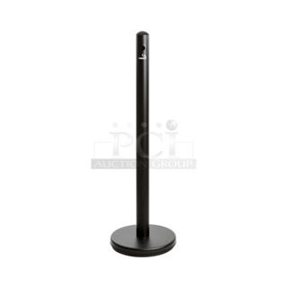 BRAND NEW SCRATCH AND DENT! Lavex 475SP40BK 40" Black Free Standing Smoker Pole and Base