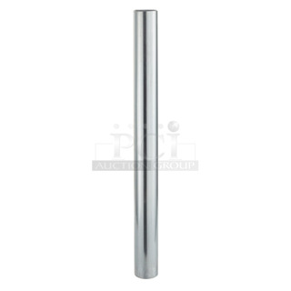 Box of 4 BRAND NEW SCRATCH AND DENT! Regency 600LEGALV451 17 3/4" Galvanized Steel Leg for Equipment Stands and Mixer Tables - 5" Casters Required
