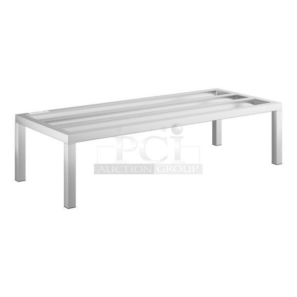 2 BRAND NEW SCRATCH AND DENT! Regency Metal Aluminum Dunnage Racks; 600DUN122060 and 600DUN122048. 48x20x12, 60x20x12. 2 Times Your Bid! - Image 1 of 4