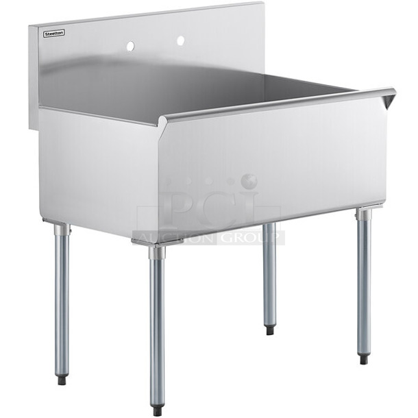 BRAND NEW SCRATCH AND DENT! Steelton 522US13621 36" 16-Gauge Stainless Steel One Compartment Commercial Utility Sink - 36" x 21" x 14" Bowl - Image 1 of 5