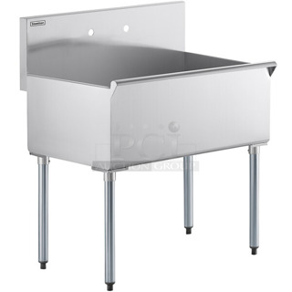 BRAND NEW SCRATCH AND DENT! Steelton 522US13621 36" 16-Gauge Stainless Steel One Compartment Commercial Utility Sink - 36" x 21" x 14" Bowl