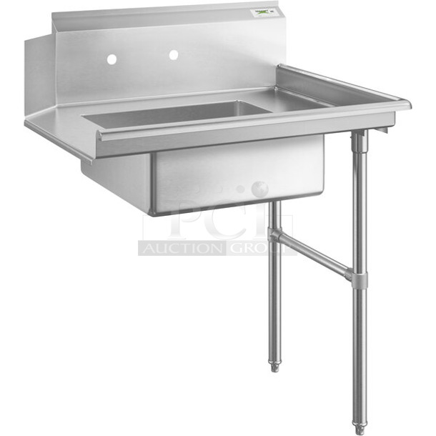 BRAND NEW SCRATCH AND DENT! Regency 600DDT36R 16 Gauge 3' Soiled / Dirty Dish Table - Right Drainboard. No Legs.  - Image 1 of 6