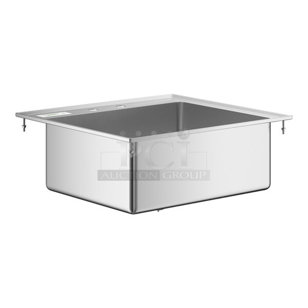 BRAND NEW SCRATCH AND DENT! Regency 600DI1208 20" x 16" x 8" 16-Gauge Stainless Steel One Compartment Drop-In Sink - Image 1 of 2