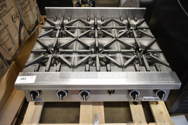 BRAND NEW SCRATCH AND DENT! 2023 Garland GTOG36-6 Stainless Steel Commercial Countertop Propane Gas Powered 6 Burner Range.  - Image 2 of 6