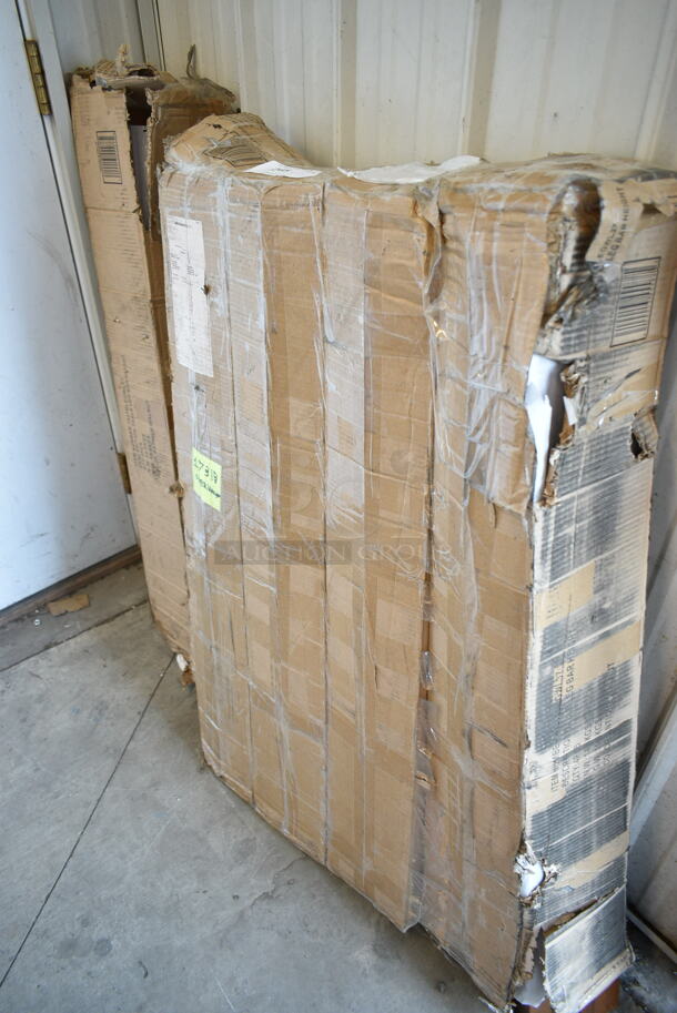 5 Boxes of 4 BRAND NEW SCRATCH AND DENT! Lancaster Table & Seating 164TBLEGWL37 Antique Walnut Table Leg. 5 Times Your Bid! - Image 2 of 5
