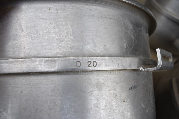 4 Hobart D20 Stainless Steel 20 Quart Mixing Bowls w 1 Bowl Dolly. 4 Times Your Bid! - Image 6 of 9