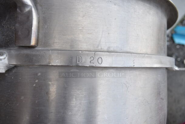 4 Hobart D20 Stainless Steel 20 Quart Mixing Bowls w 1 Bowl Dolly. 4 Times Your Bid! - Image 8 of 9