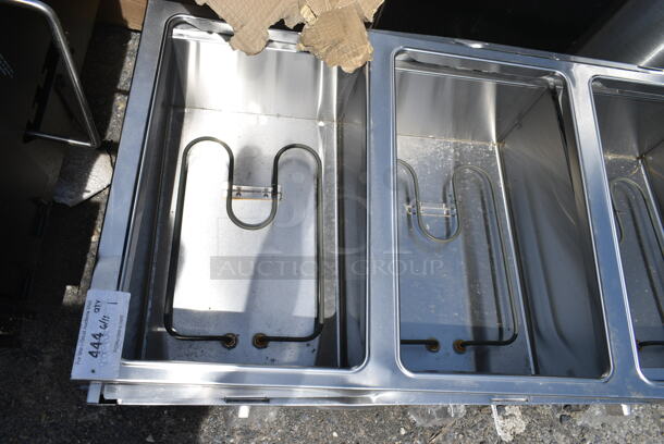BRAND NEW SCRATCH AND DENT! 2023 ServIt 423EST5WO Stainless Steel Commercial  Five Pan Open Well Electric Steam Table. No Under Shelf or Legs. 208/240 Volts, 1 Phase.  - Image 5 of 8