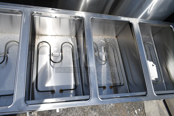BRAND NEW SCRATCH AND DENT! 2023 ServIt 423EST5WO Stainless Steel Commercial  Five Pan Open Well Electric Steam Table. No Under Shelf or Legs. 208/240 Volts, 1 Phase.  - Image 6 of 8