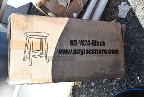 BRAND NEW SCRATCH AND DENT! Payless Here BS-W24-Black FDW 13279-3 Stool