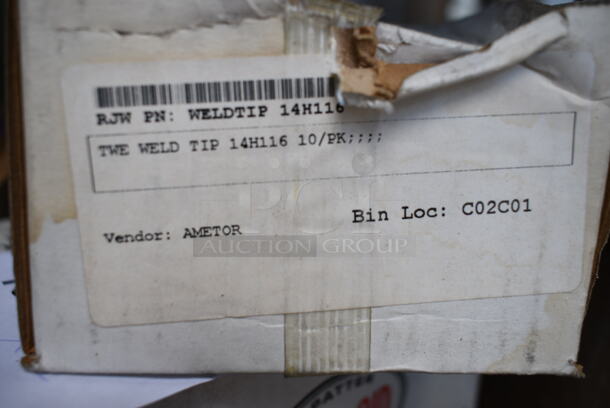 ALL ONE MONEY! Lot of 8 Various Boxes Including Victor Weldtip 14-116, Victor Weldtip 15HFC1116, Victor Weldnoe 24AM-62SS, Morse Hole Saw Arbor.  - Image 8 of 10