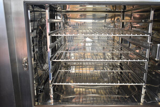 2019 Rational SCC WE 62 Stainless Steel Commercial Electric Powered SelfCooking Center Combi Convection Oven w/ Hood on Equipment Stand. 208 Volts, 3 Phase. Unit Was Pulled From a Working Environment! - Image 7 of 10